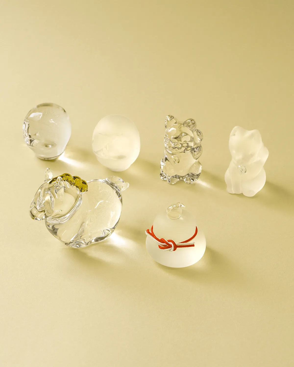 数量限定 ガラスの縁起もの飾り